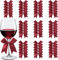 Feluwi Burgundy Gift Wrap Bows (50 Pcs) - 3.3 Inch Elegant Plastic-Free Bows for Christmas Gifts, Birthday Presents, Wedding Friendly Party Supplies, Baby Shower, Gift Bags Decorative Accessories