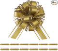 6Pcs 6inch Pull Bow Gift Wrapping,Pull Bow For Gift Basket, Gift Bag Box Wrapping Decor, Valentines Day, Birthday, Anniversary, Wedding, Flower Packaging (Golden)