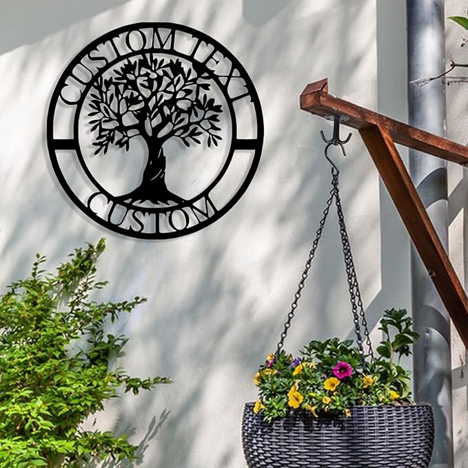 Personalized Tree of Life Metal Sign Wall Art Decor, Custom Wedding Gifts for Couples, Custom Family Name Sign, Christmas Valentine's Day Housewarming Gifts