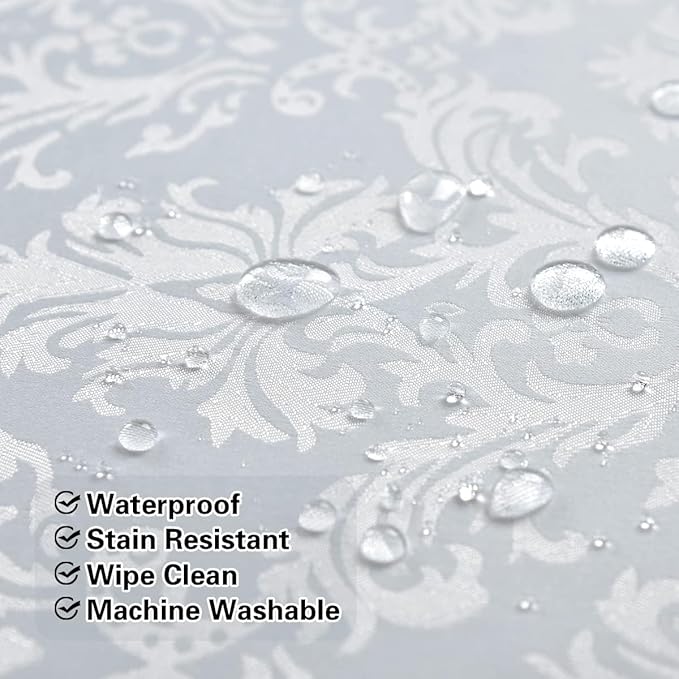 SASTYBALE White Cloth Napkins 20 x 20 Inch Set of 4, Washable Jacquard Damask Table Napkin for Kitchen Dining, Party, Wedding, Banquet(Square 20 x 20 Inch, 4 Pieces/Packs)