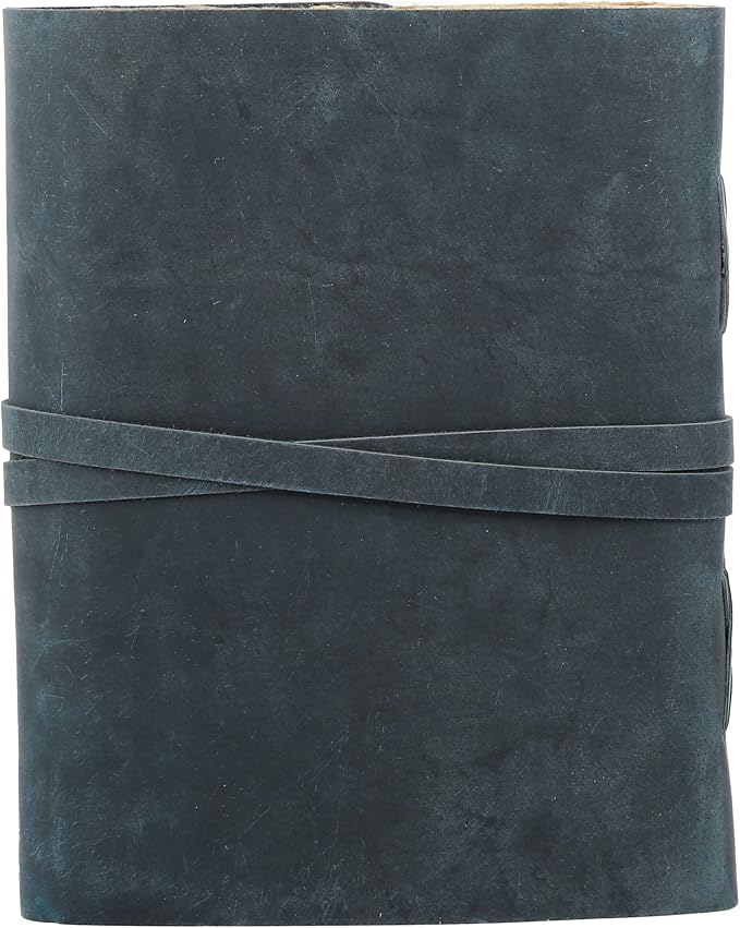 Leather Journal with Lined and Unlined Deckle Edge Paper 8x6 inch and Vintage Key | Handmade Writing Notebook Diary | Bound Daily Notepad for Men & Women Medium, Sketch/Writing pad for Artists