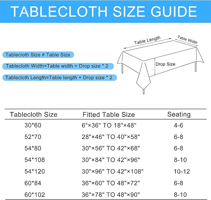 Hiasan Faux Linen Rectangle Tablecloth - Wrinkle and Stain Resistant Washable Table Cloth for Kitchen Dining Room Holiday Table Cover for Party Dinner, White, 60 x 102 Inch