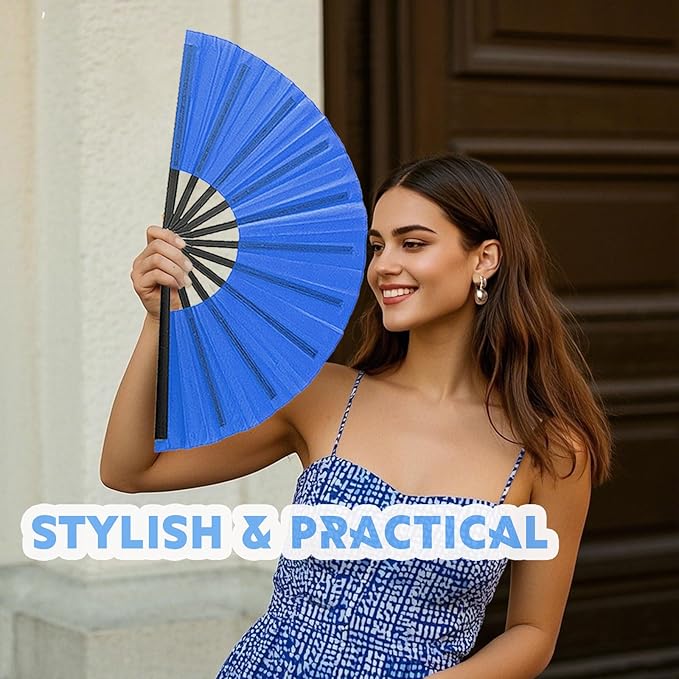 KEYIDE 10 Pcs Clacking Fans for Line Dancing Bulk, Rave Fans Boots on The Ground Popping Hand Fans for Festival Concerts Party Clapping (Multi Colors)