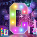 imprsv 3FT Colorful Marquee Light Up Letters C, 18 Color Light Up Alphabet Sign with Remote, Baby & Large Letters for Baby Shower, Birthday, Engagement, Wedding Party Decor