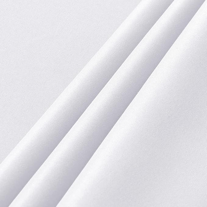 sancua 8 Pack White Tablecloth 60 x 102 Inch, Rectangle Table Cloth for 6 Feet Tables - Stain and Wrinkle Resistant Washable Polyester Table Cover for Dining Tables, Buffet Parties and Camping