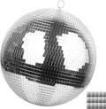 Faeshoo 16inch Large Disco Ball Mirror Ball for Disco Party Decorations, Disco Ball x 1pc, Replacement Mirror x 15pcs