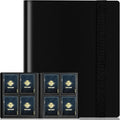 4 Pocket Card Binder for 160 Sleeves, Card Folder Ablum for Trading Cards Collection for Sports Cards, Baseball Cards, Game Cards, Mini TCG Binder Fit for MTG, Gift for Card Collector (Black)