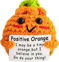 Crochet Emotional Support Orange-Handmade Mental Health Gifts for Friends,Family-Uplifting Gifts for Grandpa,Grandma Mom,Dad,Teens