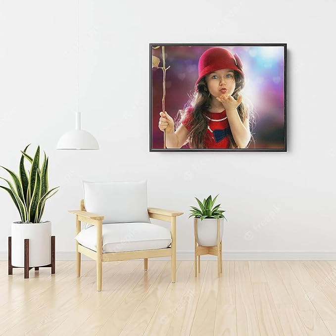 Personalized Custom Canvas Prints: Photo On Canvas (Black, 24x36) Transform Your Photos into Stunning Framed Wall Art Digitally Printed Photo To Canvas Ideal for Home Decor, Gifts Keepsakes.