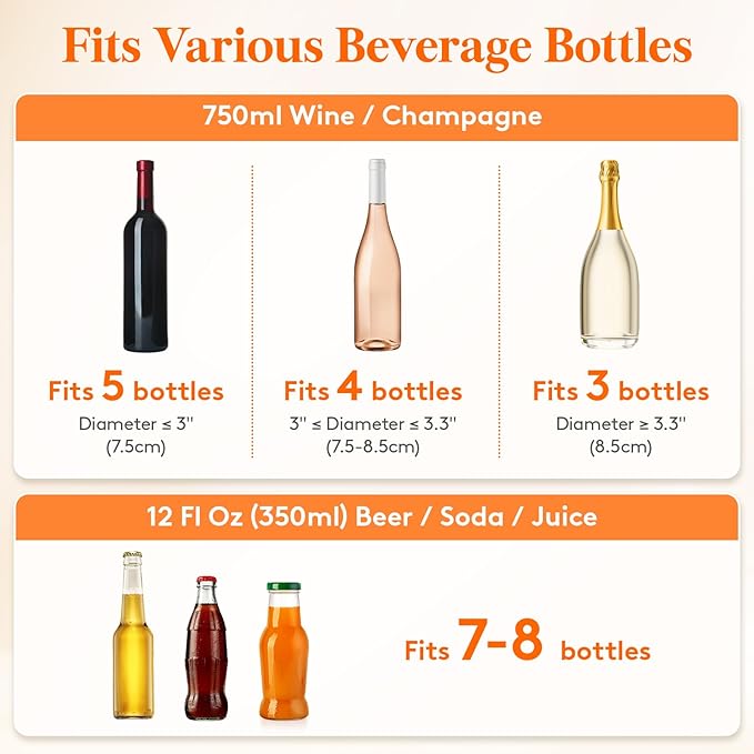 Lifewit Large 6.5L Ice Bucket for Parties, Portable Drink Bucket for Cocktail Bar, Plastic Champagne Cooler for Beverage/Wine/Beer/Juice, Mimosa Bar Supplies Chiller Tub with Scoop