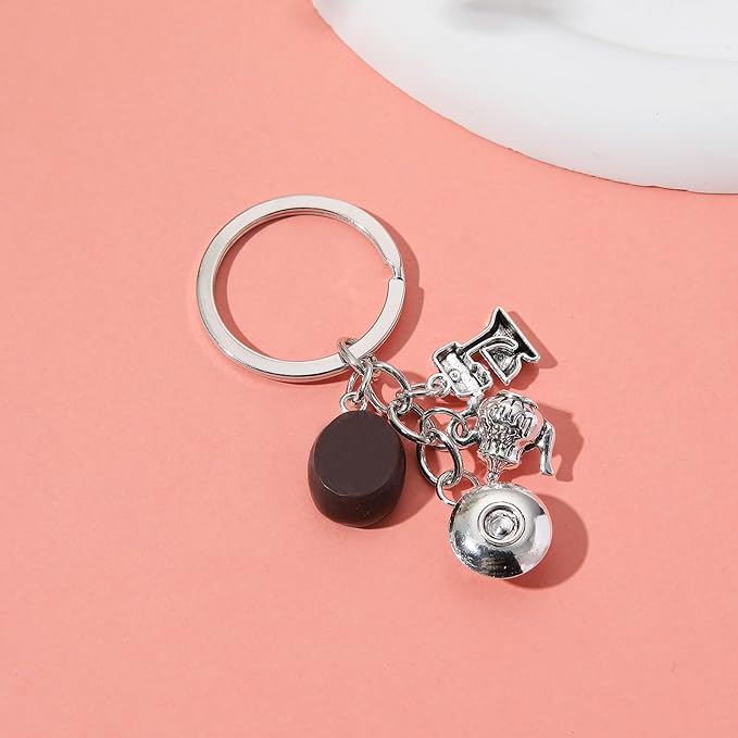 PHAETON 20PCS Coffee Bean Keychain - Coffee Lovers Gift - Silver, Modern, Unisex-Adults
