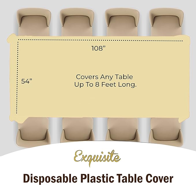 Exquisite *Premium* Light Yellow Table Cover 12 Pack