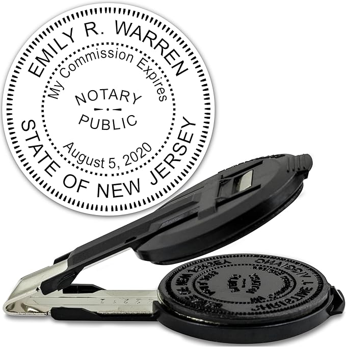 MaxMark Insert only for Notary Seal Round Embosser for New Jersey State