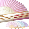 25 Sets Personalized Pink Hand Fans, Custom Engraved Folding Fans for Wedding Guests, Bamboo Folded Handheld Fan Wedding Fan Bridal Dancing Props Party Favors Bridal Shower Gifts