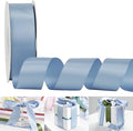 HUIHUANG Dusty Blue Ribbon 1-1/2 inch Double Face Satin Ribbon Silk Ribbons 50 Yards Roll for Gift Wrapping Bows Making Floral Bouquet Wedding Invitations Decor Party Favor and Craft Supplies