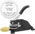 MaxMark Notary Seal Round Desk Embosser for Florida State - Includes Gold Burst Seal Labels (50 Count)
