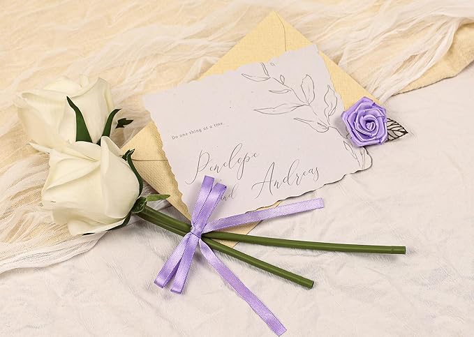 Light Purple Satin Ribbon 1/4 inch X Continuous 50 Yards, Single Face Polyester Ribbon Perfect for Gift Wrapping, Flower Bouquet, Wedding Decor, Crafts, Bow Making, Sewing and More