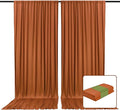 2 Panels Dark Brown Backdrop Curtain, 10 x 10 Feet Background Curtains for Parties, Weddings, Baby Showers, Bachelorette Halloween, Christmas Birthday Party Photoshoot Backdrop Curtains Decorations