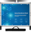 Jiang&Rong 10x8ft Photo Backdrop Stand Kit - Adjustable Telescopic Booth Background Stand with Step and Repeat Frame for Professional Photography, Trade Shows, Events