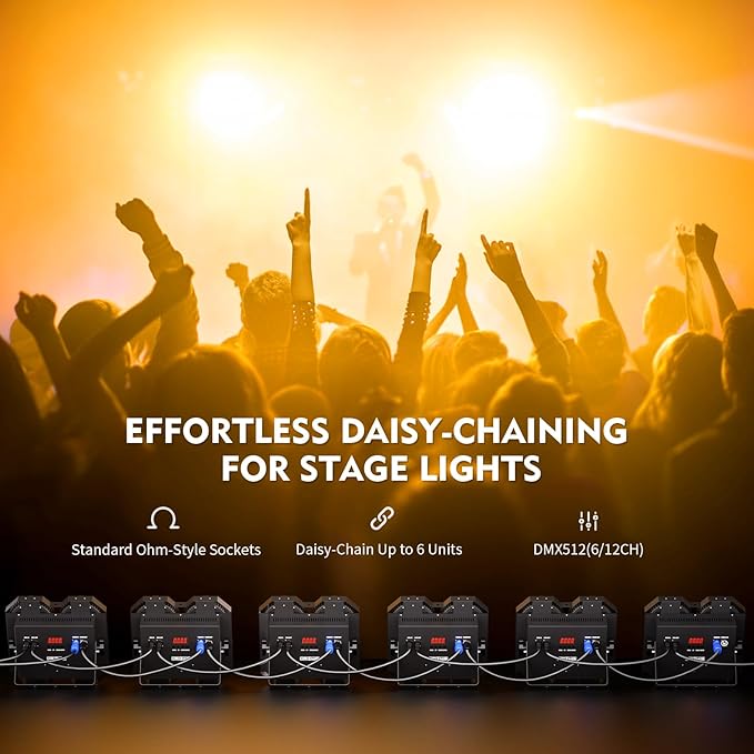 Stage Lights, 4X100W COB Spotlight LED Par Can Retro Lights, 2 in 1 Cool White & Warm White DMX512 Sound Activated Blinder Uplights for Events Parties Wedding Church Concert Studio Show Dance - 2Packs