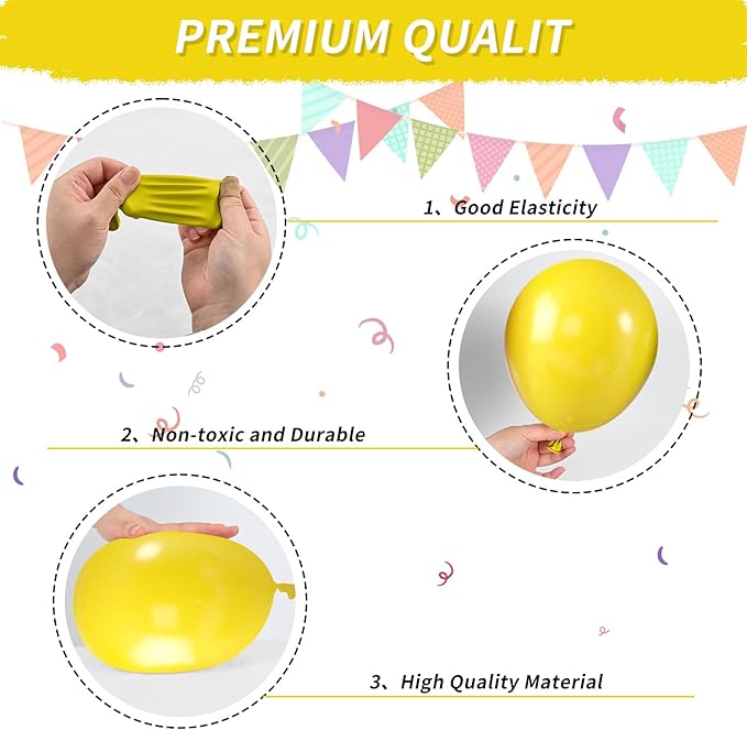 Multicolor Rainbow Balloons, Multicolor Balloons Light Blue Yellow Dark Green Purple Orange Red Balloon Colorful Latex Balloons for Birthday Kids Party Wedding Baby Shower Engagement Decorations