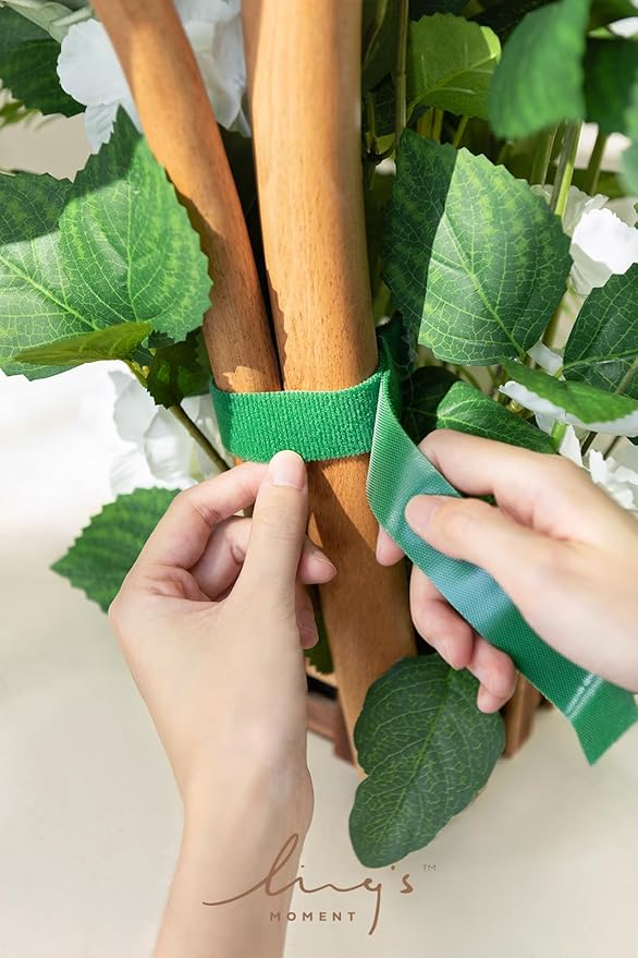 Ling's Moment 17.5" Tall Standing Artificial Flowers Arrangements 4pcs Fall Wedding Aisle Runner Chair Decorations Emerald Gold for Centerpieces Ceremony Reception Rose Floral Party Outdoor