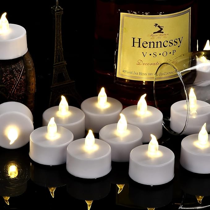 LED Tea Light Candles with Remote Control,Flickering Flameless Candle,Long Lasting 400+Hours,Battery Operated,with Timer for Home Decoration Seasonal &Festival Celebration WarmWhite (12pcs)