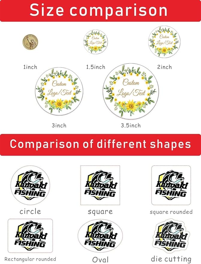 Premium Custom Stickers Labels - Personalized Stickers for Businesses Logo and Name. Birthday Pets and Label Product Boxes Wedding Favors Waterproof Labels (wreath 15, 3.5 inch)