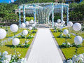 ShinyBeauty White Sequin Sparkle Wedding Aisle Runner 3FTx15FT Elegant Bridal Carpet for Indoor & Outdoor Ceremonies, Reusable Decor