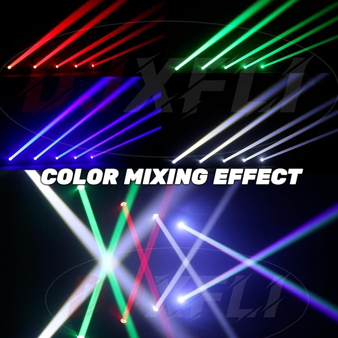 90W LED Moving Head DJ Lights Mini Beam Stage Lights Super Bright Spot RGBW 4IN1 DMX 512 12CH Sound-Activated for Wedding DJ Party Stage Lighting (90W, 1)