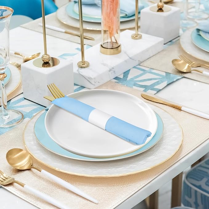 Germiwipe Napkin Bands,Paper Napkin Rings Self Adhesive,Silverware Wraps Bands (White-500 pcs)