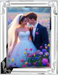 Glass Photo Frames Picture Frame 5x7 High Definition Silver Vertical and Horizontal for Table Desk Shelf Office House Decoration Gifts