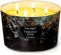 HomeLights Scented Candles for Women & Men, 18oz Candle Jars Aromatherapy 4-Wick Candle, Ideal for Industrial Chic Home Decor and Gifts, Tobacco Noir Fragrance