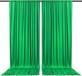 2 Panels Green Backdrop Curtain, 10 x 10 Feet Background Curtains for Parties, Weddings, Baby Showers, Bachelorette Halloween, Christmas Birthday Party Photoshoot Backdrop Curtains Decorations