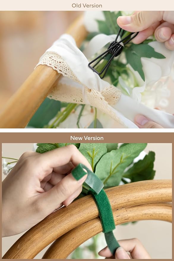 Ling's Moment 8 Wedding Artificial Aisle Pew Flowers Chair Decorations Arrangements with Chiffon Ribbons Black Burgundy for Ceremony Chair Back Floral Decor Reception Church Rose Party Outdoor