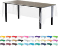 Party Solids Pack Of 12 Premium Plastic Tablecloth 54 Inch x 108 Inch Rectangle Table Cover - Clear
