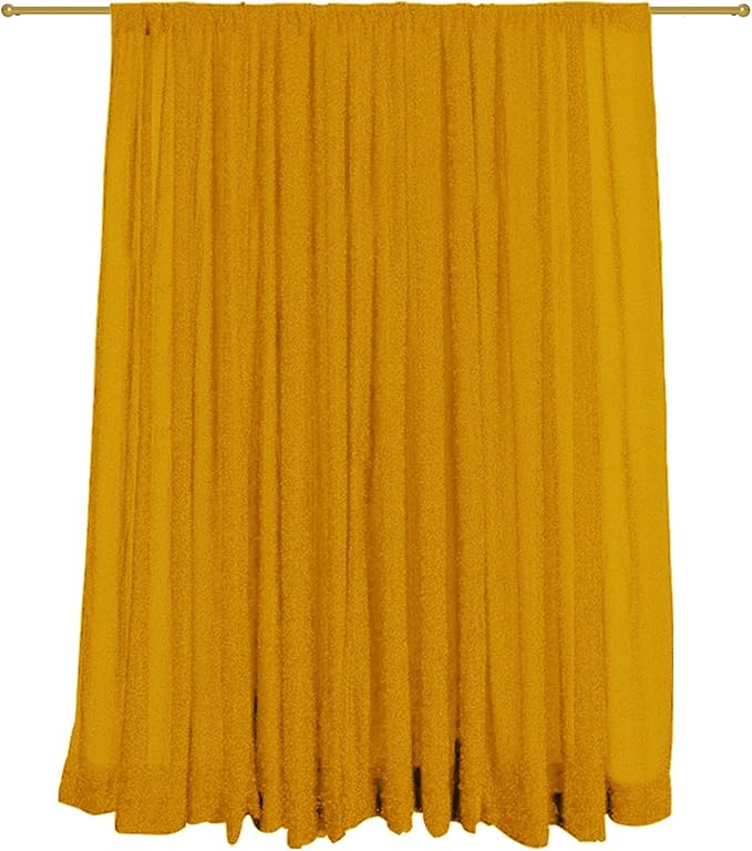 10ft x10ft Gold Metallic Spandex Backdrop Drapes Curtains, 1 Panel Glitter Sheer Photography Background, Stretchy Spandex Fabric for Wedding, Party, Baby Shower, Photo Booth Decor