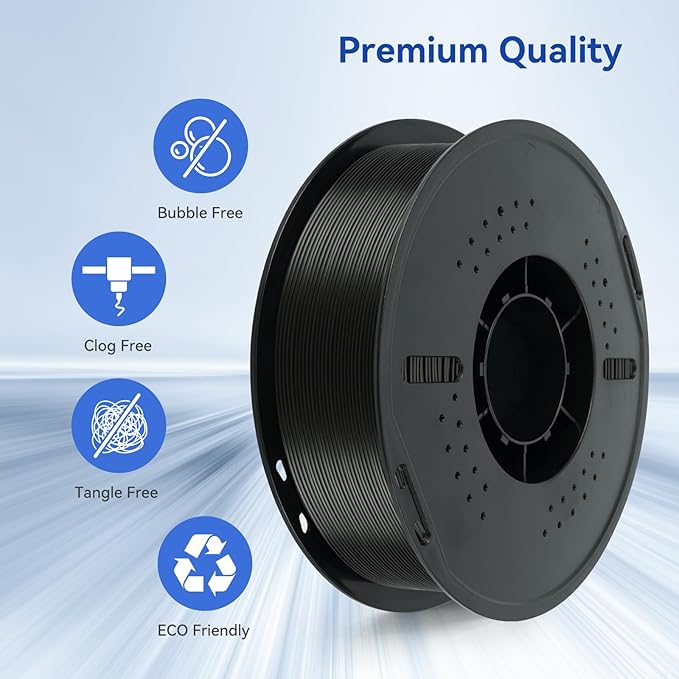 Kingroon 16KG PLA Filament 1.75mm 3D Printer Filament Pla Filament Dimensional Accuracy +/- 0.02mm, Fit Most FDM Printer, 1KG X 16 Spools (8 Black+8 White)