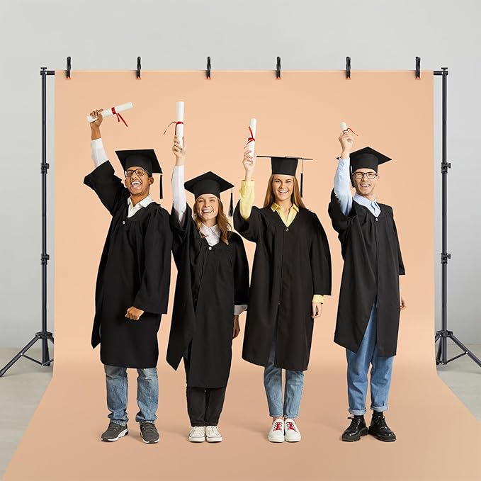 Backdrop Stand 10x7.5ft (WxH), Photo Back Drop Stand for Party, Heavy Duty Background Stand Kit with 6 Clamps and 2 Sandbags