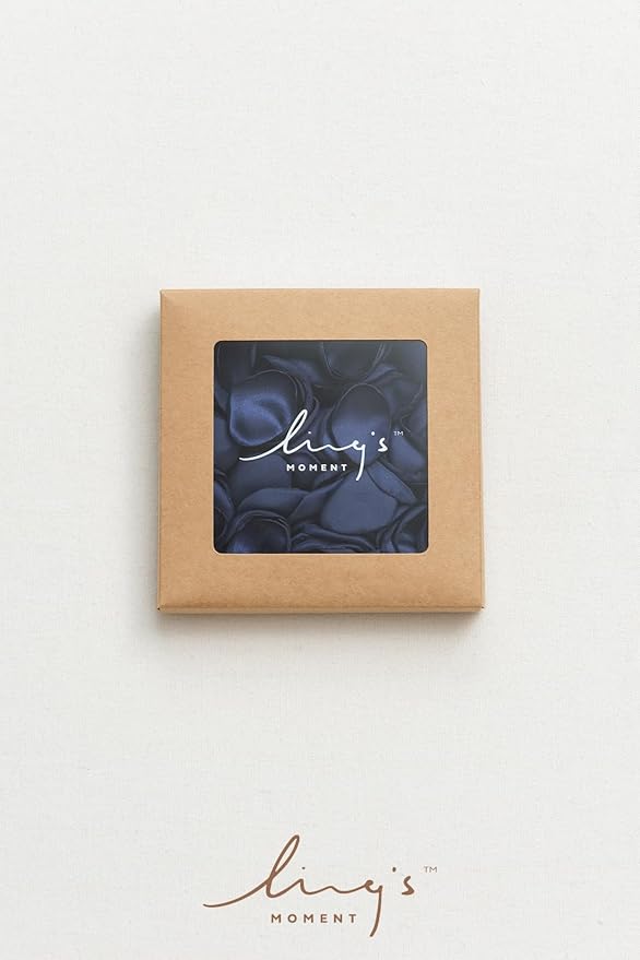 Ling's Moment Rose Petals, Silk Flower Petals for Wedding/Aisle/Flower Girl Baskets/Table Centerpiece Décor,etc.Navy Blue 200pcs