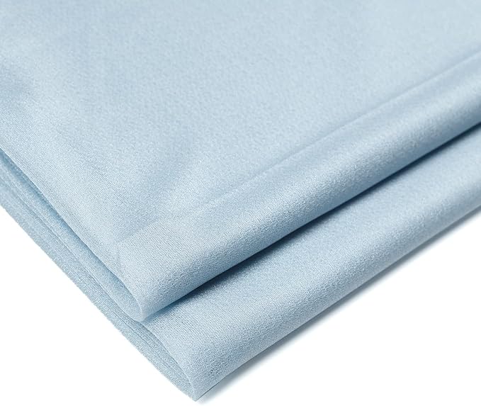 VDS Pack of 2 Panel (30 Inch X 30 Feet) Wedding Arch Draping Fabric Sheer Chiffon Fabric Drapery for Wedding Ceremony Reception Swag Backdrop Canopy Chuppah ARBO Altars Decoration (Baby Blue)