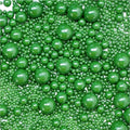 Edible Pearl Sugar Sprinkles Christmas Green Candy Mixing Size Baking Edible Cake Decorations Cupcake Toppers Cookie Decorating Celebrations Wedding Valentines Easter Halloween Christmas Supplies 120g/ 4.24oz