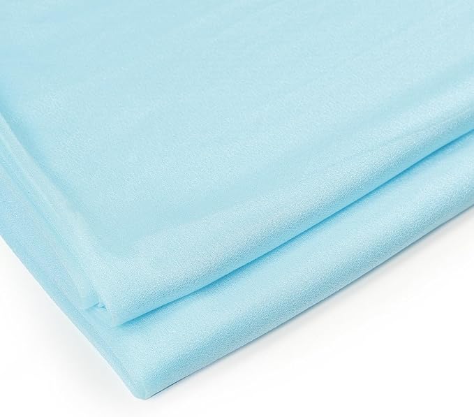 VDS Pack of 1 Panel (30 Inch X 30 Feet) Wedding Arch Draping Fabric Sheer Chiffon Fabric Drapery for Wedding Ceremony Reception Swag Backdrop Canopy Chuppah ARBO Altars Decoration (Teal)