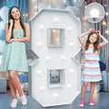 4FT Marquee Light Up Numbers - Cool White Light Up Numbers 8 with Fixed Water Bag, Party Decoration Large Marquee Light Up Numbers can Be Used for Wedding Decoration, Birthday Party Decoration