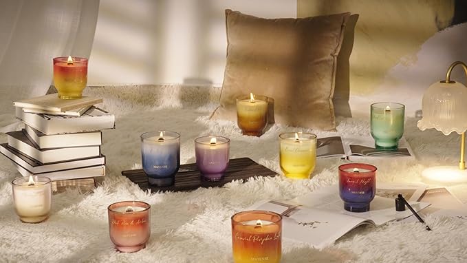 M&SENSE 9.88oz Natural Soy Wax Jar Candle with Wooden Wick | Carrot Cheesecake Scent | 55-Hour Burn & Long-Lasting Burn | Easter Candle Gift