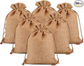 Lucky Monet 25/50/100PCS Burlap Gift Bags Wedding Hessian Jute Bags Linen Jewelry Pouches with Drawstring for Birthday, Party, Wedding Favors, Present, Art and DIY Craft (100Pcs, Coffee, 3” x 4”)