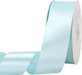 Light Blue Satin Ribbon 1-1/2 inch X Continuous 50 Yards, Single Face Polyester Ribbon Perfect for Gift Wrapping, Flower Bouquet, Wedding Decor, Crafts, Bow Making, Sewing and More