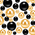 300Pcs Pearl Vase Filler, Black Gold No Hole Faux Pearl Beads for Centerpieces Vases, Candle Centerpieces, Wedding Birthday Party Home Decor 8/10/14/20mm