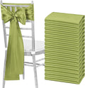 fani 60 PCS Apple Green Satin Chair Sashes Bows Universal Chair Cover for Wedding Reception Restaurant Event Decoration Banquet,Party,Hotel Event Decorations (7 x 108 inch)
