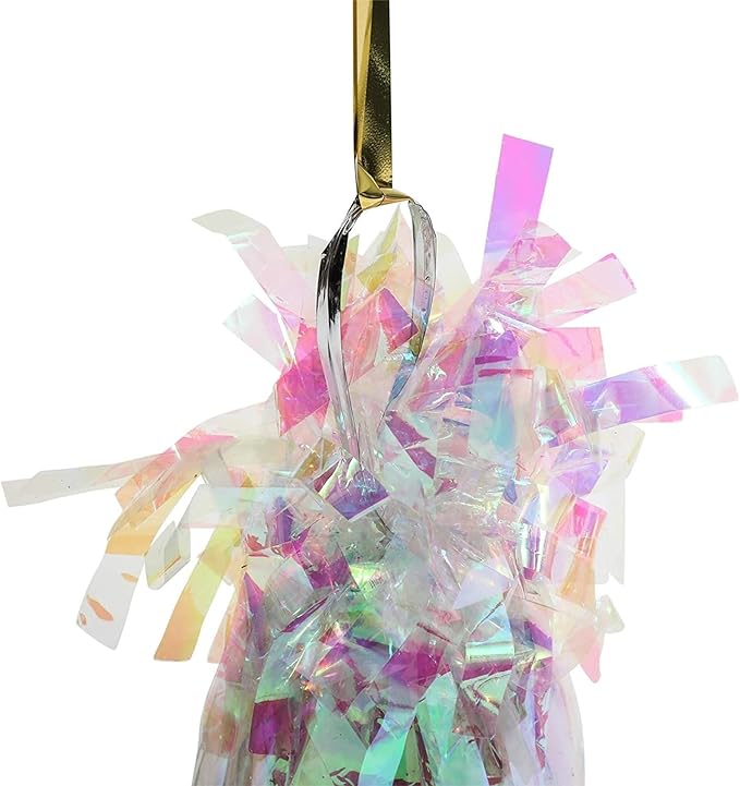 BLUE PANDA Holographic Balloon Weights - 6 oz, 4.5 in, 15 Pack - Iridescent Balloon Table Centerpiece & Anchor Weights for Party Decor
